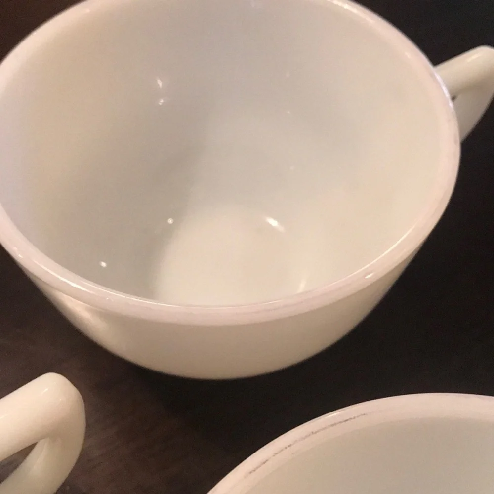 Vintage Corning Dinnerware Milk Glass Teacups